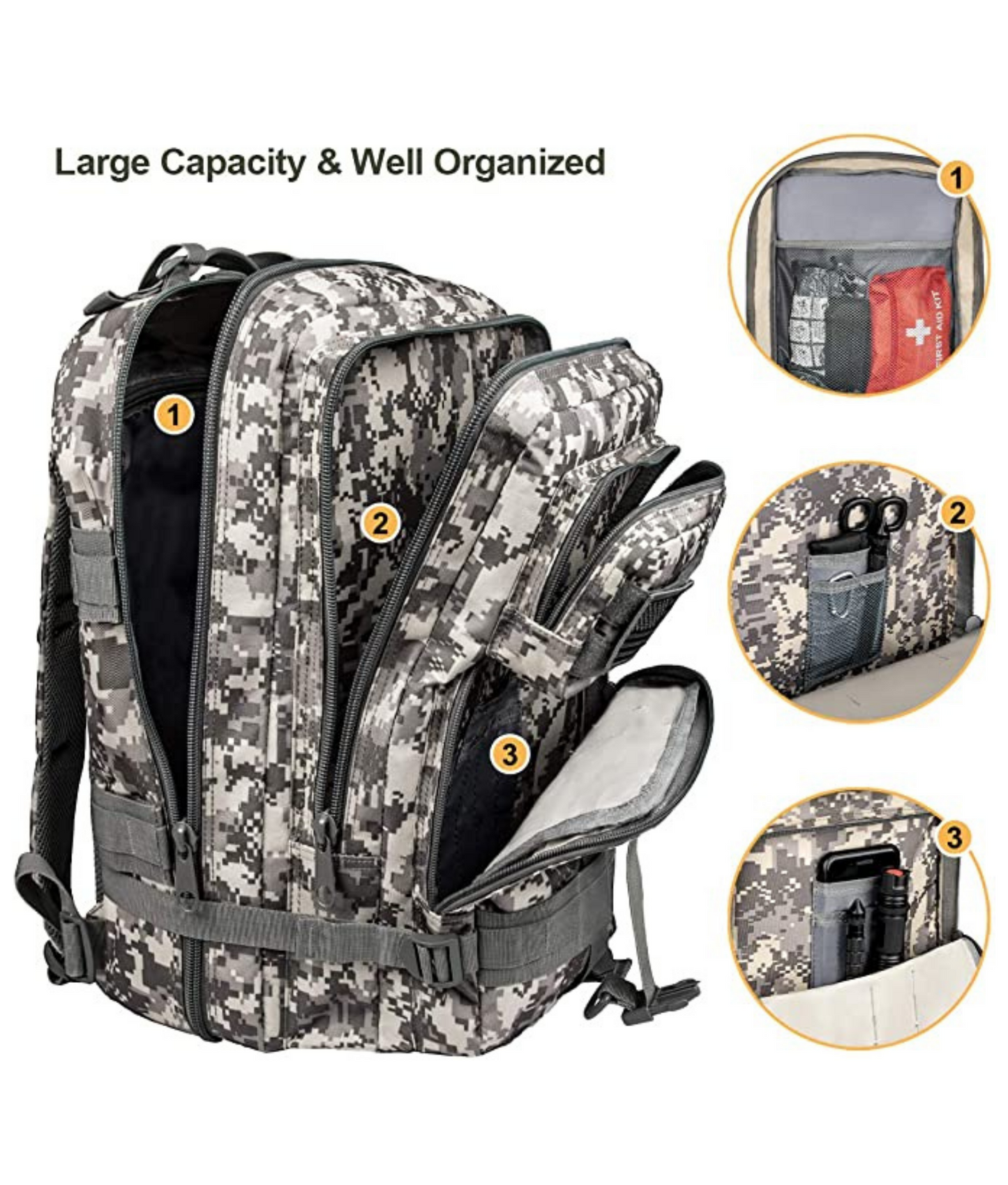 Jupitergear 25L Unisex Molle Backpack - Versatile Rucksack & Range Bag